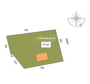 Дача 49м², 2-этажный, участок 7 сот.