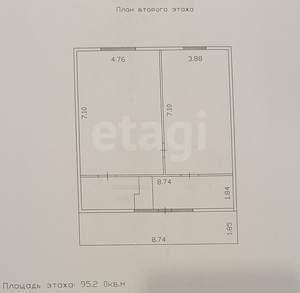 Дом 185м², 2-этажный, участок 5 сот.