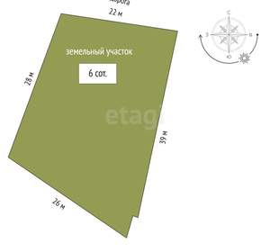 Дом 50м², 2-этажный, участок 6 сот.  