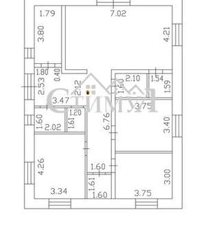 Дом 124м², 1-этажный, участок 10 сот.  