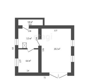 Дом 101м&sup2;, 2-этажный, участок 7 сот.  
