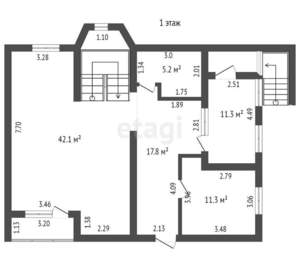 Дом 220м², 2-этажный, участок 8 сот.  