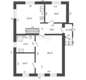 Дом 101м&sup2;, 2-этажный, участок 7 сот.  