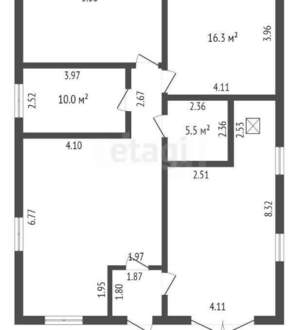 Дом 120м&sup2;, 1-этажный, участок 10 сот.  