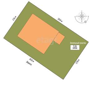 Дом 135м², 1-этажный, участок 5 сот.  