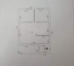Дом 50м², 1-этажный, участок 6 сот.  