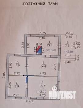 Дом 68м², 1-этажный, участок 5 сот.  