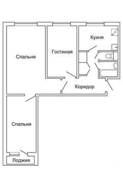 3-к квартира, на длительный срок, 57м2, 5/5 этаж