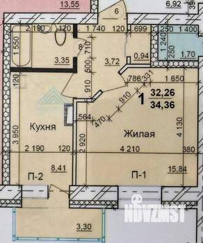 1-к квартира, вторичка, 34м2, 5/5 этаж