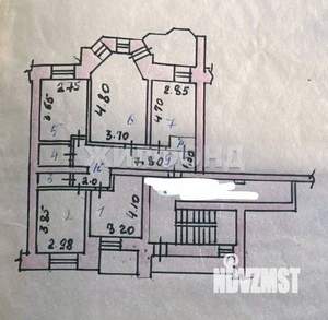 4-к квартира, вторичка, 82м2, 3/5 этаж