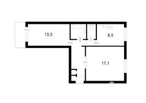 2-к квартира, вторичка, 53м2, 5/5 этаж