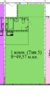2-к квартира, вторичка, 53м2, 5/9 этаж