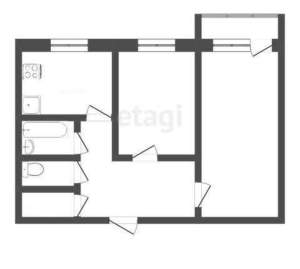 2-к квартира, вторичка, 51м2, 2/5 этаж