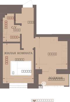 1-к квартира, строящийся дом, 33м2, 8/13 этаж