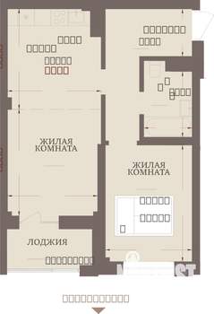 2-к квартира, строящийся дом, 52м2, 11/13 этаж