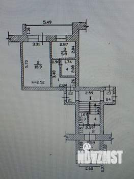 1-к квартира, вторичка, 34м2, 1/5 этаж