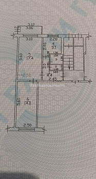 2-к квартира, вторичка, 44м2, 1/5 этаж