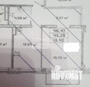 1-к квартира, сданный дом, 45м2, 7/9 этаж