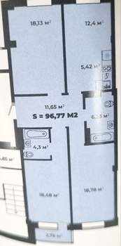 4-к квартира, вторичка, 70м2, 1/13 этаж