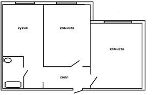 2-к квартира, вторичка, 58м2, 2/9 этаж