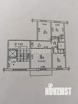 3-к квартира, вторичка, 65м2, 2/9 этаж
