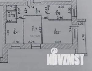 3-к квартира, вторичка, 57м2, 8/9 этаж