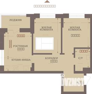 3-к квартира, строящийся дом, 60м2, 7/13 этаж