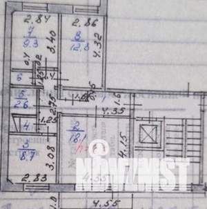 3-к квартира, вторичка, 65м2, 8/10 этаж