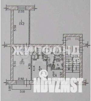 3-к квартира, вторичка, 56м2, 2/5 этаж