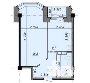 1-к квартира, вторичка, 37м2, 3/9 этаж