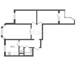 4-к квартира, вторичка, 90м2, 4/5 этаж