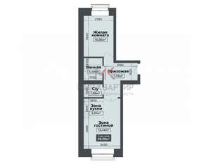 2-к квартира, вторичка, 40м2, 3/4 этаж