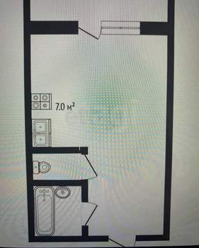 Студия квартира, сданный дом, 28м2, 12/13 этаж