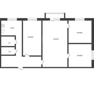 3-к квартира, вторичка, 61м2, 5/5 этаж