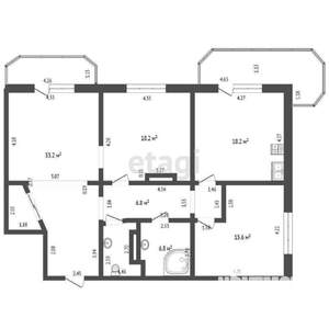 3-к квартира, вторичка, 105м2, 4/9 этаж