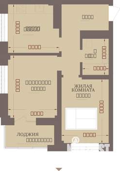 2-к квартира, строящийся дом, 51м2, 8/13 этаж