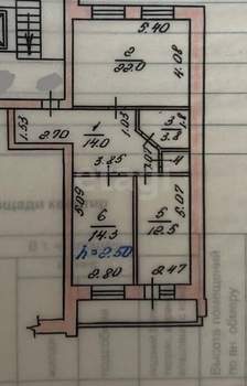 2-к квартира, вторичка, 71м2, 10/10 этаж