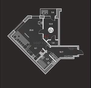 2-к квартира, вторичка, 64м2, 5/9 этаж