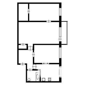 3-к квартира, вторичка, 58м2, 1/5 этаж