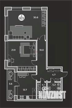 3-к квартира, вторичка, 96м2, 2/9 этаж