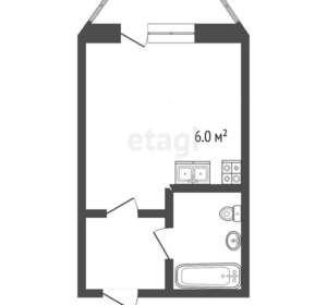 Студия квартира, вторичка, 27м2, 6/12 этаж