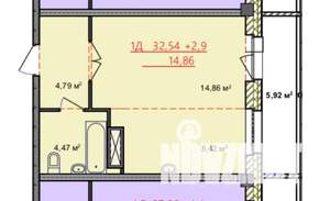 1-к квартира, вторичка, 36м2, 5/12 этаж