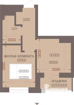 1-к квартира, строящийся дом, 33м2, 4/13 этаж