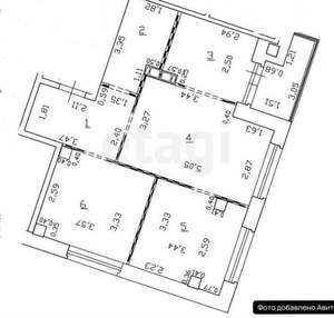 3-к квартира, вторичка, 68м2, 2/9 этаж