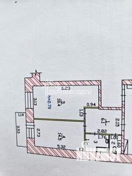 1-к квартира, вторичка, 43м2, 4/10 этаж