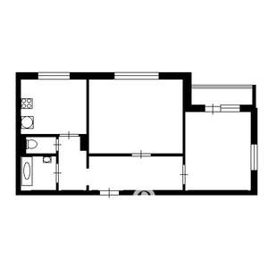2-к квартира, вторичка, 53м2, 5/5 этаж