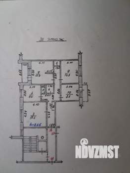 4-к квартира, вторичка, 92м2, 3/9 этаж