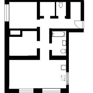 2-к квартира, вторичка, 43м2, 1/5 этаж