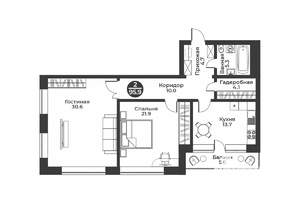 3-к квартира, строящийся дом, 96м2, 3/9 этаж