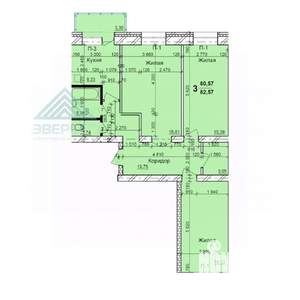 3-к квартира, вторичка, 83м2, 4/5 этаж